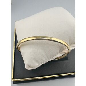 14K Laminated Gold Hinged Bangle Bracelet Polished Minimalist Classic Jewelry